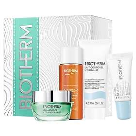 Biotherm Aquasource Hyalu Plump Gel 15 ml + Biosource Total Renew Oil 30 ml + Lait Corporel 20 ml + Beurre de Lèvres 5 ml Gavesæt