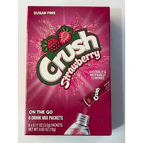 Crush Soft Drink Mix Strawberry Singles To Go Zero Sugar 12g 24-pack