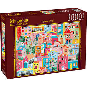 Magnolia Puzzles Färgglada hus 1000 Bitar