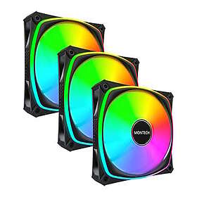 Montech RX120 Pro ARGB PWM Svart 120mm 3-pack