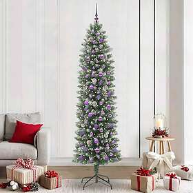 vidaXL Arbre artificiel Vert et blanc 240cm 300 LEDs