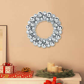 vidaXL 42019682 Julkulor kransar 2 st Silver 33cm