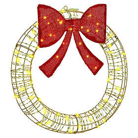 vidaXL 42019136 Krans med 60 LED-lampor Varmvit 75cm