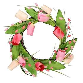 Flair Flower 090525RS Konstgjord Tulpan Krans 33cm