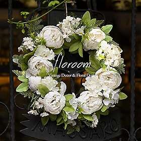 floroom B07TBR1364 Couronne de pivoine artificielle 40cm