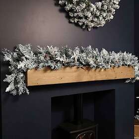 Samuel Alexander SA-GAR-2315-LIT Snowy Christmas Garland with Pinecones 1.8m