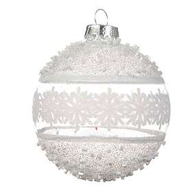 Kaemingk Festive Snowflake Glitter Beaded Bauble