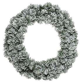 Kaemingk 9680463 Snowy Imperial Door Wreath White/Green 60cm