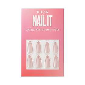 KICKS Beauty Press On Nails Valentines Pink Glaze 30 st
