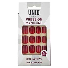 Uniq Press On Naglar Red Cat Eye 30 st