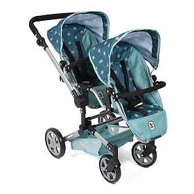 Bayer Chic 2000 Linus Duo Poussette de poupée Linus Duo Étoiles Turquoise 690-18