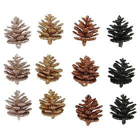 Clas Ohlson Glitterende Kongler Juletrepynt 12-pakning