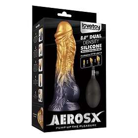 Lovetoy Dubbel Densitet Uppblåsbar Dildo 21cm