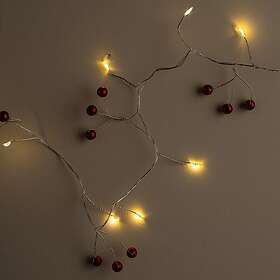 Northlight LED-ljusslinga med röda bär 2m