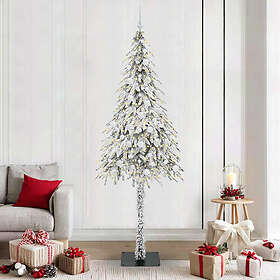 vidaXL Arbre artificiel Blanc 210cm 300 LEDs