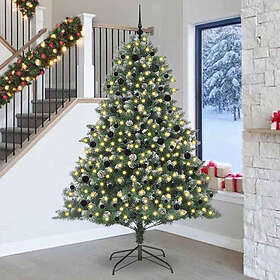 vidaXL Artificial Tree Green 240cm 300 LEDs