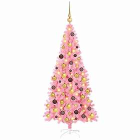 vidaXL Artificial Tree Hinged Rosa 180cm 300 LEDs