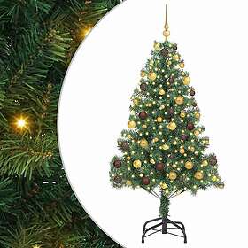 vidaXL Konstgjord Gran Grön 180cm 300 LEDs