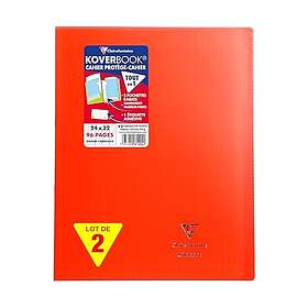 Clairefontaine Koverbook häftade anteckningsböcker 24 x 32 cm stora plattor 2-pack