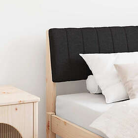 vidaXL Upholstered Headboard Black 90cm Solid Pine