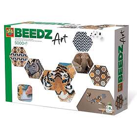 SES Creative BEEDZ Art - Hex Tiles Safari