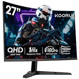 Koorui 27" Kaareva Pelinäyttö QHD 180Hz