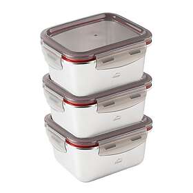 Lacor LAC64623 Teräs elintarvikkeiden säilytysastiat tiiviillä kannella 3 kpl 0,