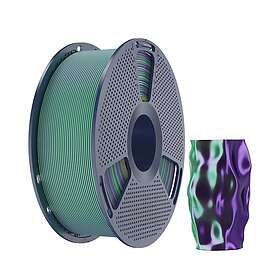 Sunlu Silk PLA+ Dual Farge Grønn Lilla 1.75mm 1kg