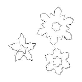 Nordwik pepparkaksform 3-delar Snöflinga