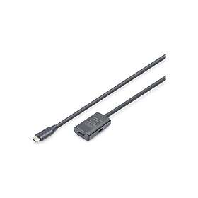 Digitus USB-C - USB-C jatkojohto USB 3.1 5m Musta