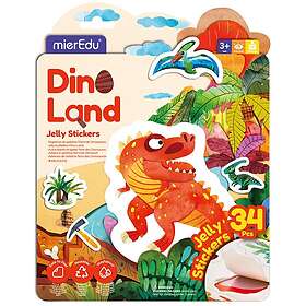 MIEREDU Jelly Stickers Flytbare Dino Land 34 stk