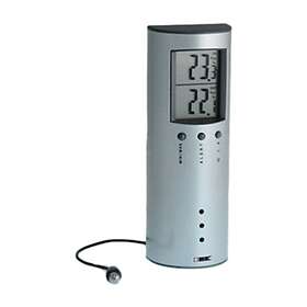 Diverse Inne/Ute Termometer, sølv small