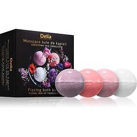 Delia Cosmetics Bombes de Bain Effervescentes Floral Mix Coffret Cadeau 4x100g
