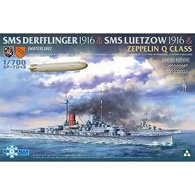 Takom 1/700 SMS Derfflinger 1916 et SMS Luetzow 1916 et Zeppeling Q Class Éditio