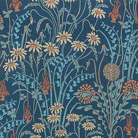 Carma Flower Meadow prussioan b V&A Decorative Papers 2 2412-178-01