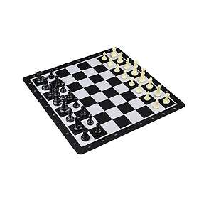 Schackset Rullbart Fält 55 mm med Plastpjäser och Bärväska