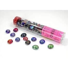 Glass Gaming Stones - Blandede farger Iridized Glass Stones (40)