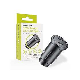 Mobile Origin MO-MCCH30W-CA13 Metallinen Autolaturi 30W 2x USB-C