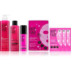 NIP+FAB Salicylic Fix Bundle Set för kvinnor (Rengöring 300ml, Toner 190ml, Mask 1st, Serum 50ml, Strips 30st)