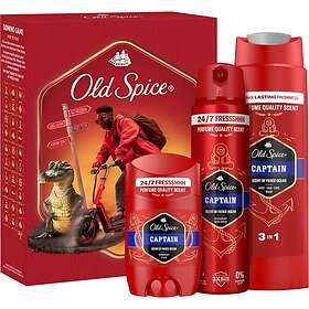 Old Spice Captain Gift Set for Men (Body Wash 250ml, Deodorant Stick 50ml, Deodo