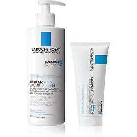 La Roche Posay Lipikar + Cicaplast för kvinnor (Lipikar Baume AP+M 400 ml, Cicaplast Baume B5+ 100 ml)