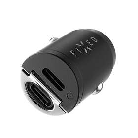 Fixed FIXCC30M-CC-BK Chargeur de Voiture Super Rapide 30W 2x USB-C PD