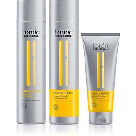 Londa Professional Visible Repair Set för kvinnor (Stärkande Schampo 250ml, Balsam 250ml, Mask 200ml)