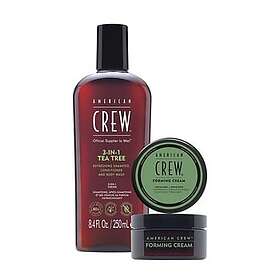 American Crew 3-i-1 Tea Tree Schampo & Forming Cream Set