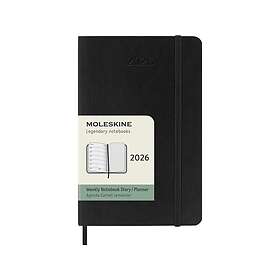 Moleskine 2026 Kalender 12M Weekly Pocket Black