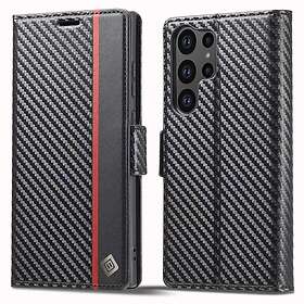 LC.IMEEKE Plånboksfodral med kolfibertextur för Samsung Galaxy S24 Ultra