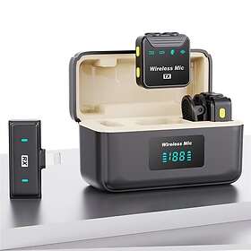 MTK SX23 iP Trådlös Lavalier Mikrofon Brusreducerande 2 Mikrofoner + 1 Mottagare
