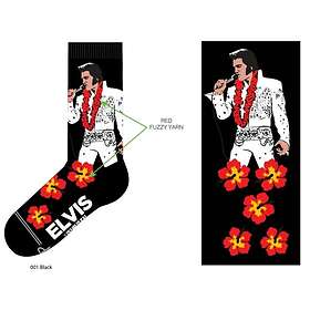 Elvis Presley Rosa/Gula Hibiskus Fuzzy Socks