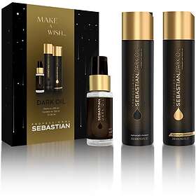 Sebastian Professional Dark Oil Presentförpackning för kvinnor (Schampo 250ml, Balsam 250ml, Hårolja 30ml)