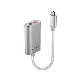 Lindy 42711 USB-C Uros - 3.5mm Naaras - 3.5mm Micro Naaras Muunnin 20cm